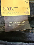 NYDJ Relaxed Straight Cool Embrace LiftXTuck Tehnology in Magical. Size 00 NWT