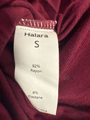 NWT Halara Ribbed Cowl Neck Lace Up Midi Dress Maroon Banner, Size - Small