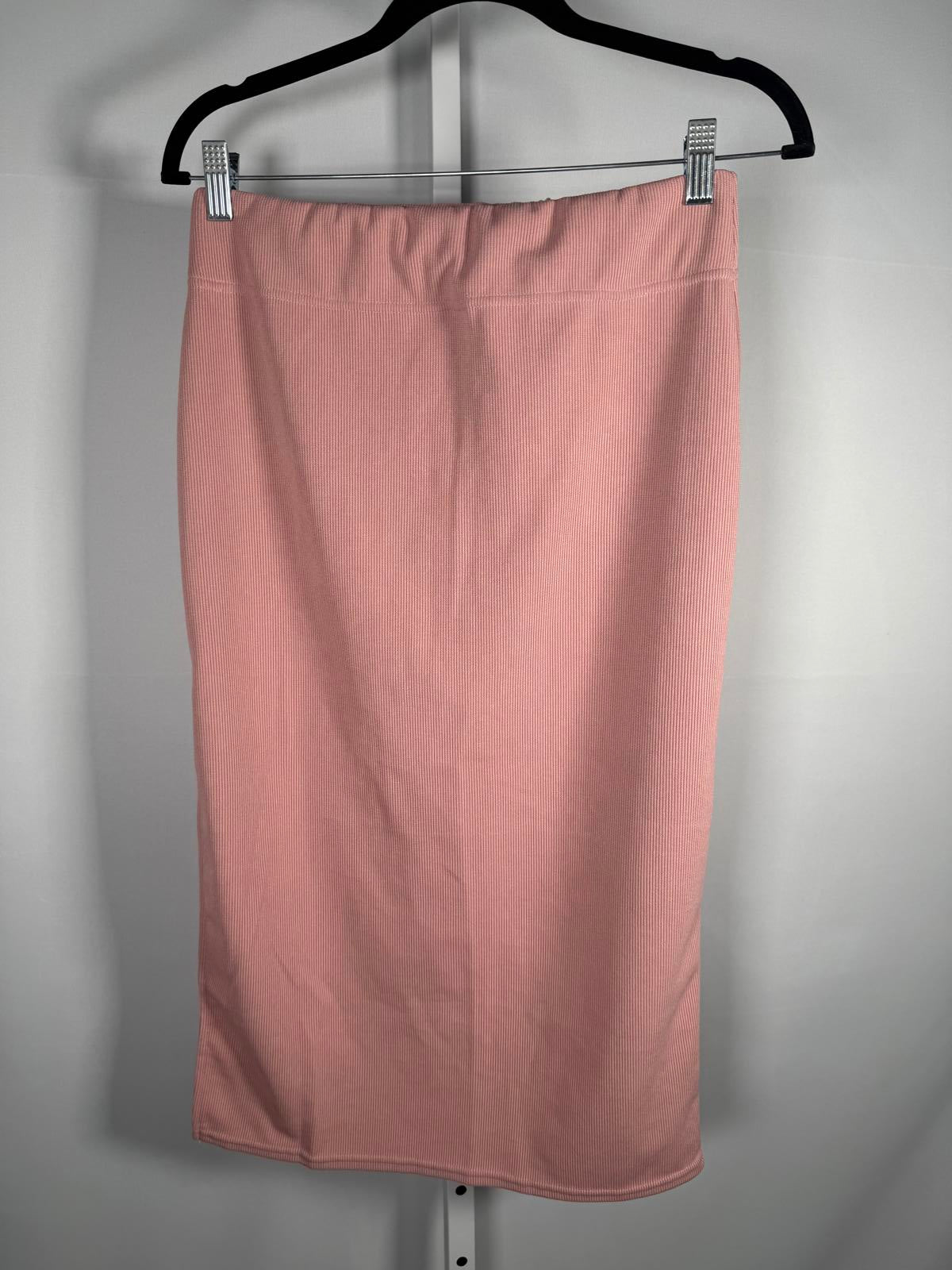 NWT Halara Ribbed High Waisted Bodycon Midi Casual Skirt Mellow Rose M