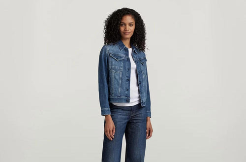 NWT G-Star RAW Arc 3D Denim Jacket Women’s Size Small Faded Santorini Stretch