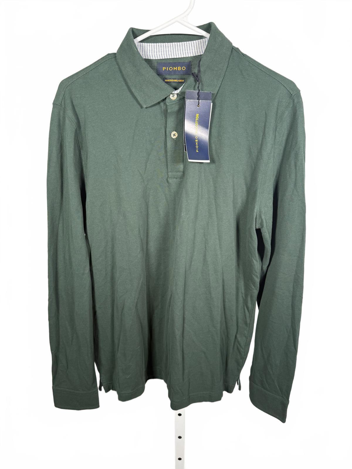 PIOMBO Polo Shirt Dark Green Size M NWT