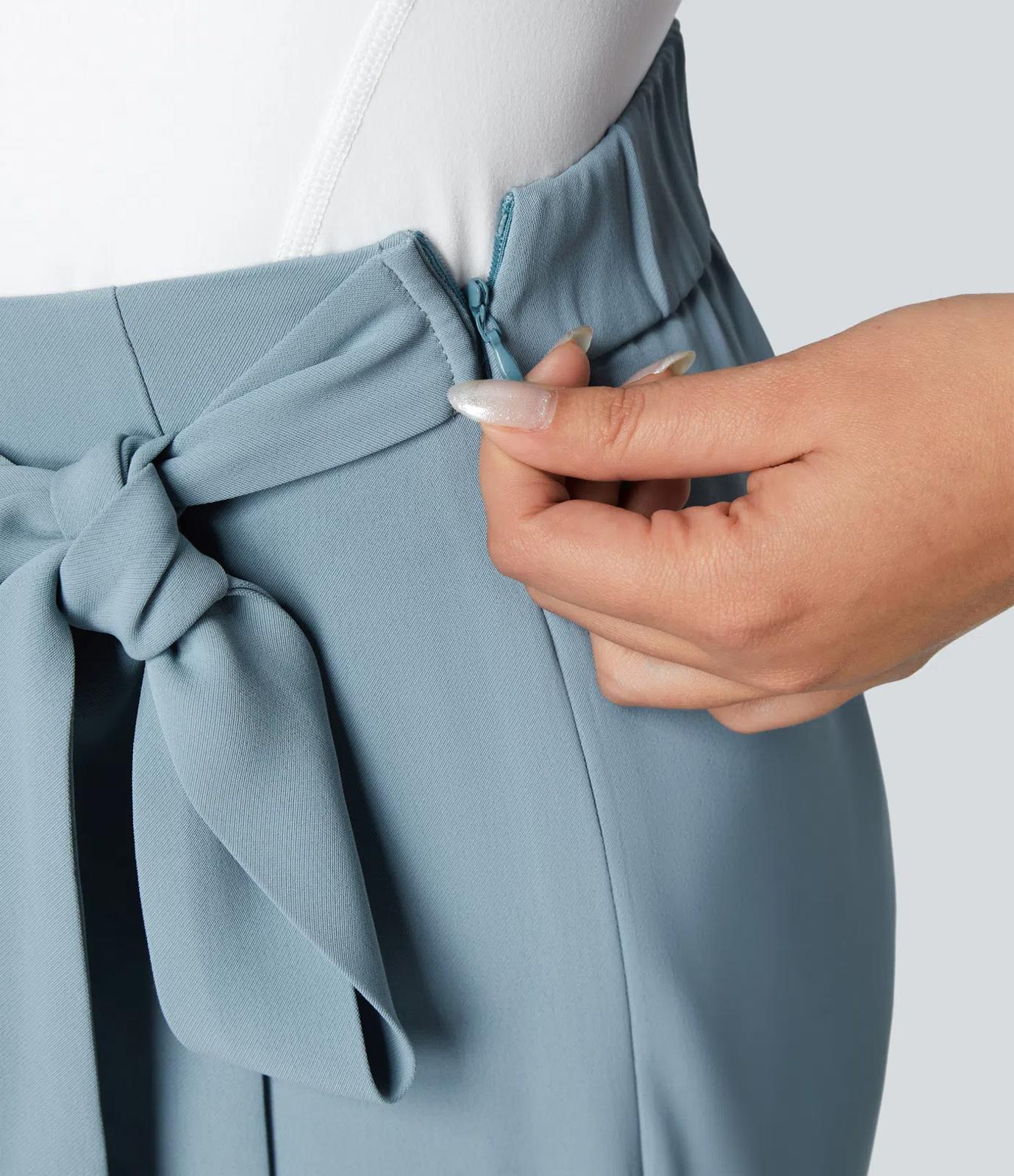 NWT Halara High Waisted Tie Side Wide Leg Work Pants Size Small