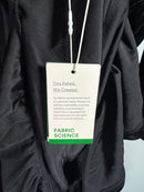 NWT Halara Deep V Neck Long Sleeve Ruffled Hem Velvet Mini Chill Dress Black Large