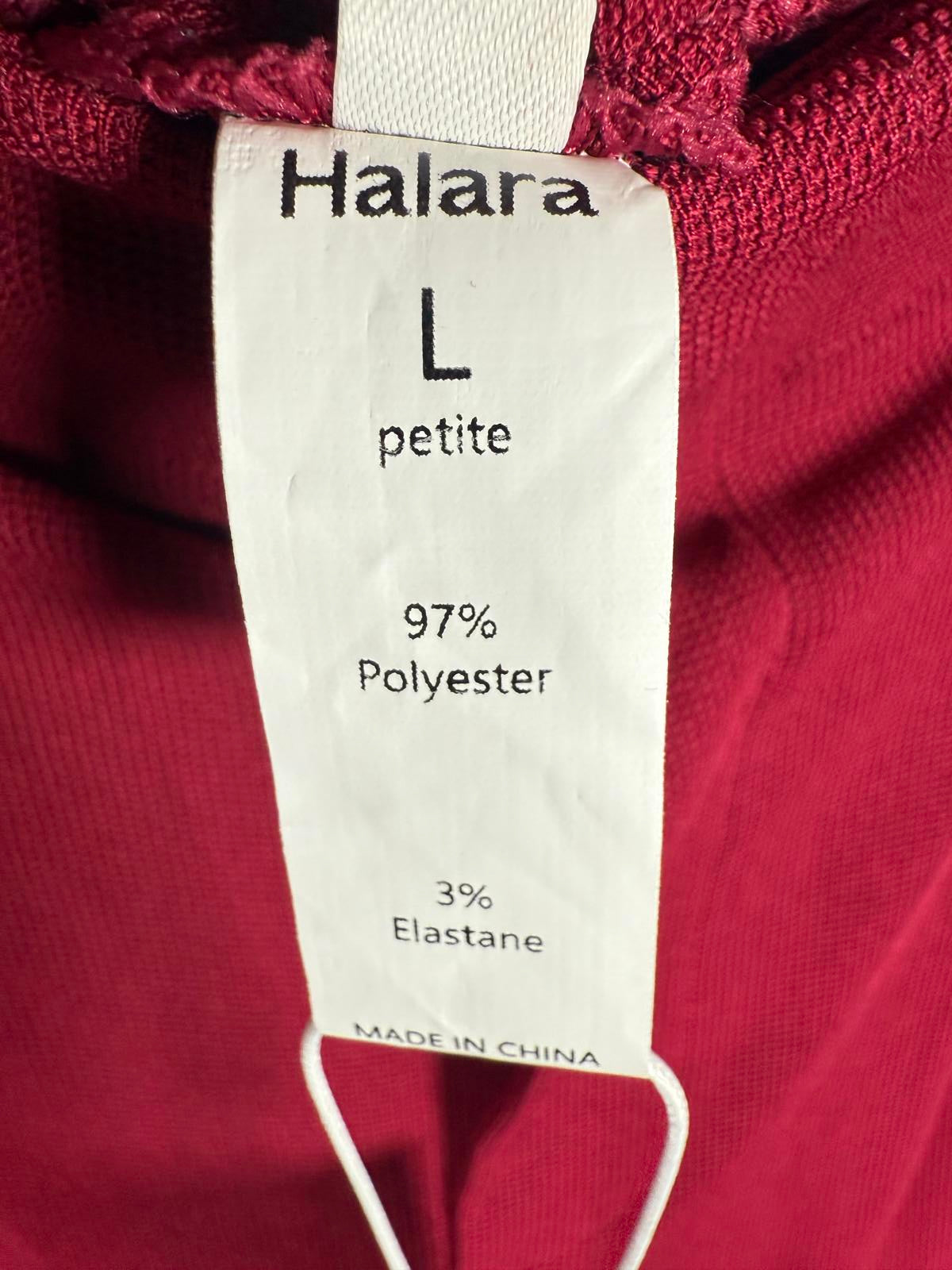 NWT Halara Flex High Waisted Pocket Wide Leg Waffle Work Pants Size L Petite