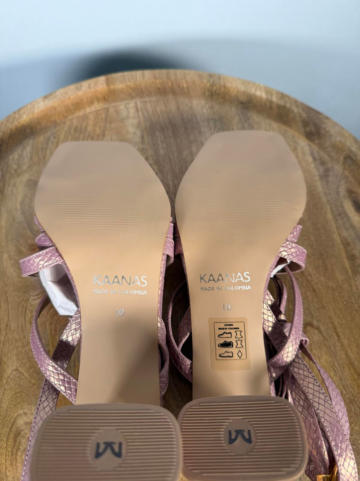Kaanas Eagle Wrap Heels Pink Size 10 New in Box