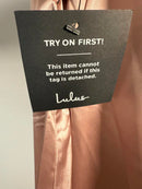 NWT Lulus Mesmerizing Impression Mauve Pink Mixed Media Halter Maxi Dress XS