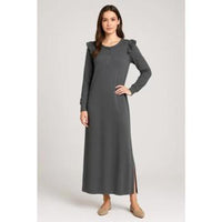 NWT Revolve by Z Supply Charcoal Ruffle Maxi dress M