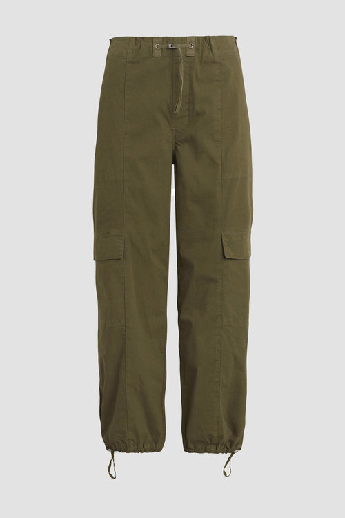 NWT Hudson Women's Drawstring Cargo Parachute Pants Green Size Medium