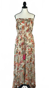 NWT Elan Strapless Floral Maxi Dress Size M