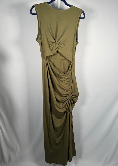 NWT Halara Capulet Midi Dress in Olive Size Large
