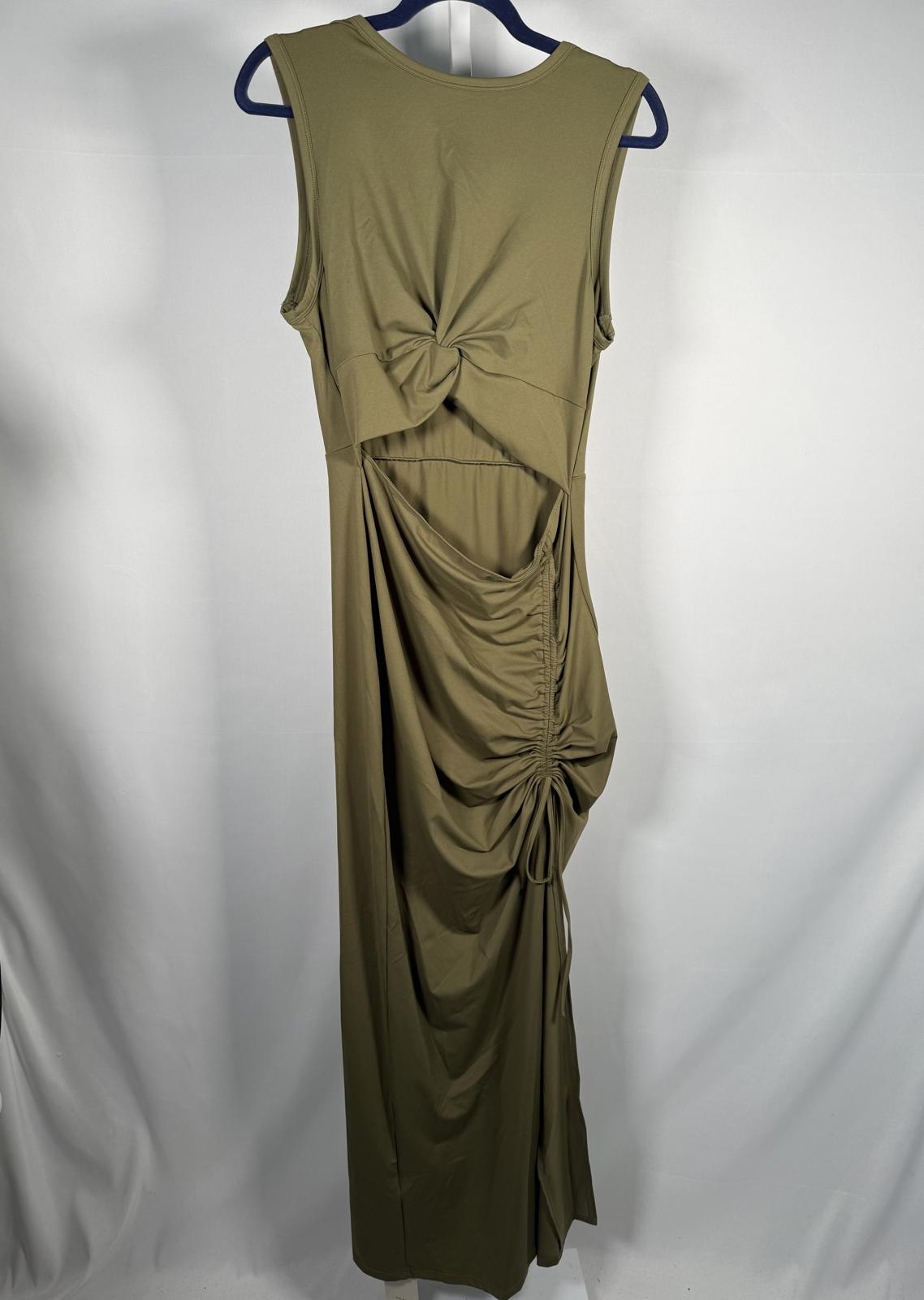 NWT Halara Capulet Midi Dress in Olive - Size Large