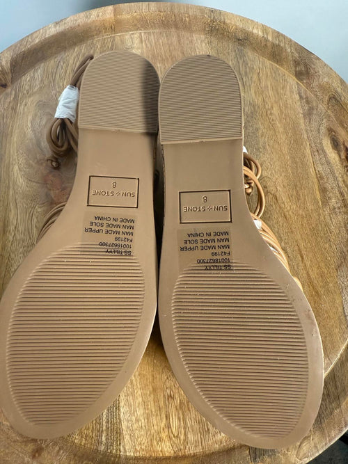 Sun Stone Women's Wedge Sandals with Cork Platform Size 8 NWB