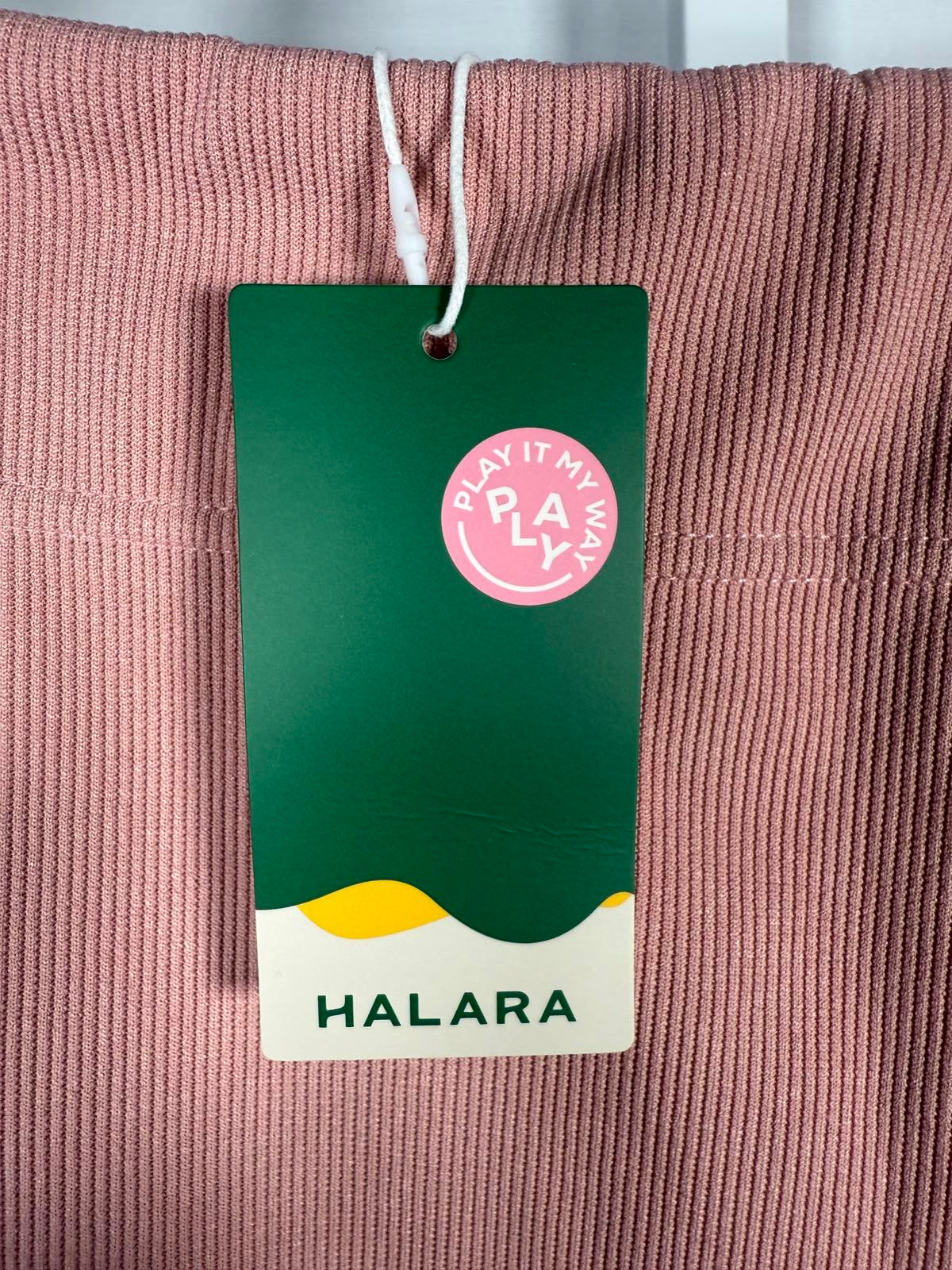 NWT Halara Ribbed High Waisted Bodycon Midi Casual Skirt Mellow Rose M