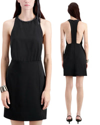 NWT The Kooples Short Black Crepe Dress US Size Medium $345 MRSP