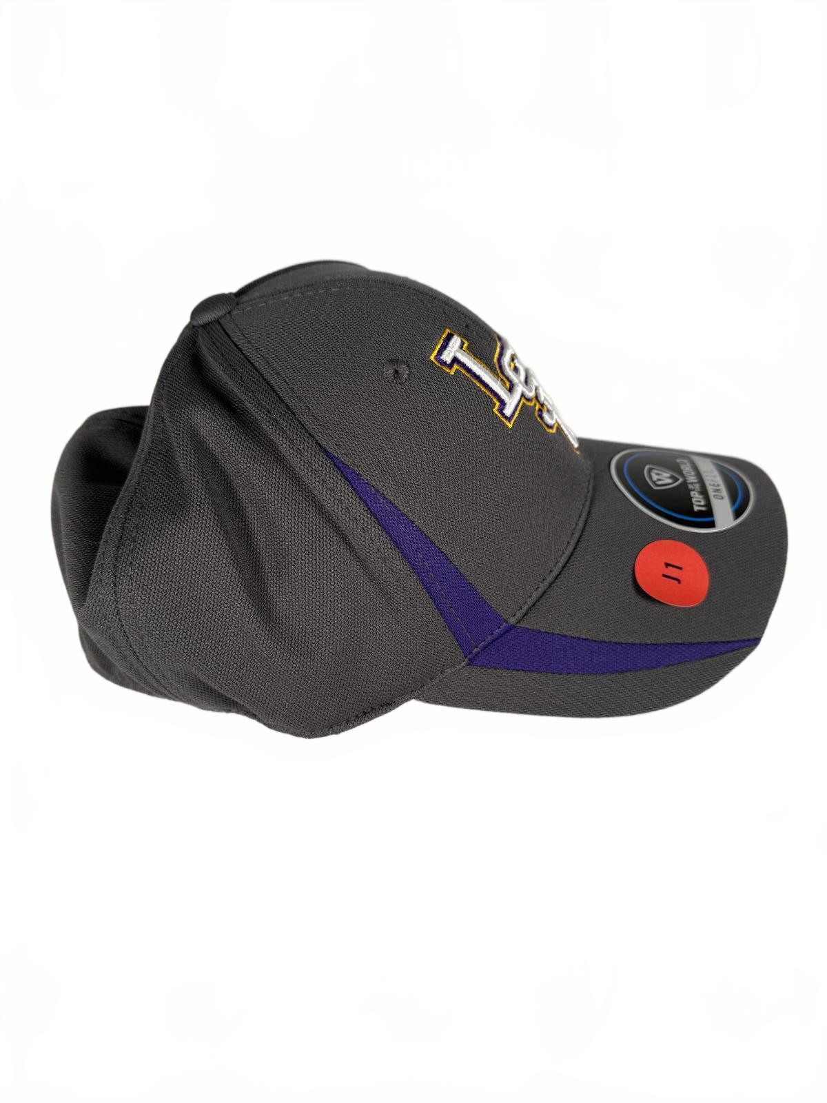 LSU Tigers Hat Cap One Size Fit Fitted Gray Purple Yellow Men’s NCAA