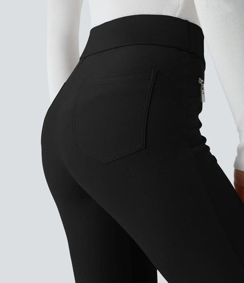 NWT Halara Flex™ High Waisted Pocket Twill Work Pants Black Size L