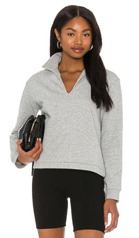 LBLC The Label Tamara V-Neck Sweatshirt in Heather Grey | REVOLVE - XS NWT
