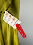 NWT Mac Duggal Apparel Chartreuse Spaghetti Strap Charmeuse Slip Dress Size 0