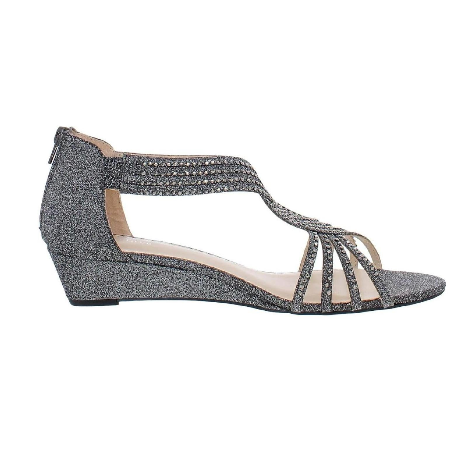 NWB Charter Club Womens Ginifur Faux Leather Casual Wedge Sandals Size 6M