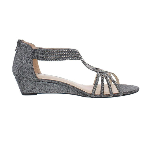 NWB Charter Club Womens Ginifur Faux Leather Casual Wedge Sandals Size 6M