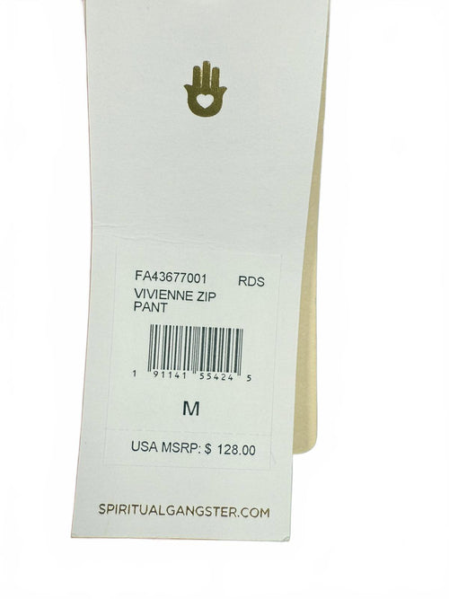 Spiritual Gangster Vivienne Zip Pant in Redstone - M