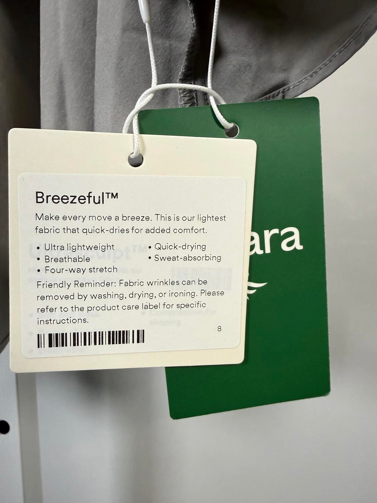 NWT Halara High Waisted Asymmetric Ruffle 2-in-1 Quick Dry Dance Skirt Gray S