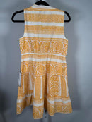 NWT Vince Camuto Women's Cotton Mosaic Tassel-Tie Dress Size 2