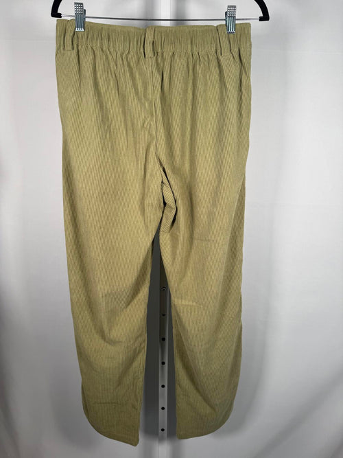 NWT Halara Mid Rise Zipper Pocket Corduroy Casual Pants Fresh Grass Green Size M