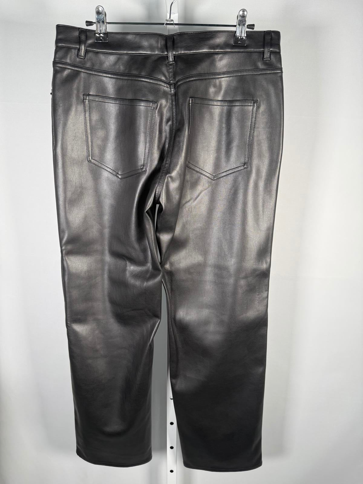 NWT The Kooples Black Leather Pants Size 40
