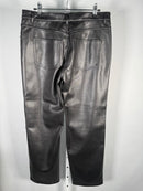 NWT The Kooples Black Leather Pants Size 40