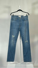 NWT 7 For All Mankind Easy Slim Women's Floral Detail Jeans Size 28