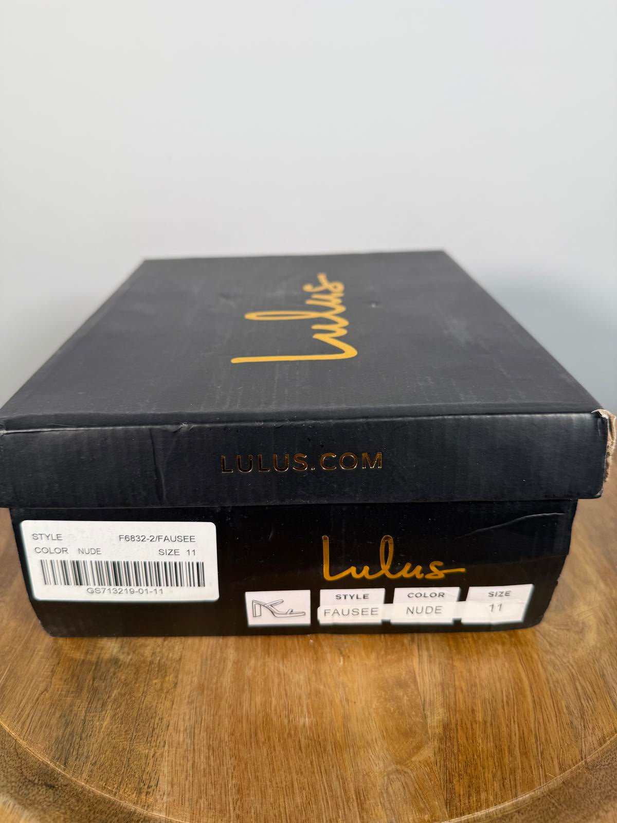 Lulus Fausee Light Nude Patent Square Toe Platform Slide Sandals - 11 NWB