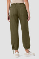 NWT Hudson Women's Drawstring Cargo Parachute Pants Green Size Medium