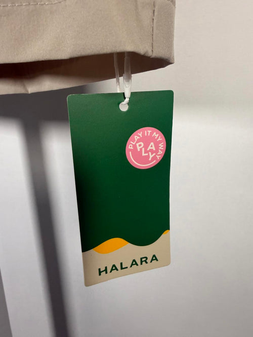 NWT Halara 2-in-1 Beige Grey Green Skirt with Brown Stripe Size Small