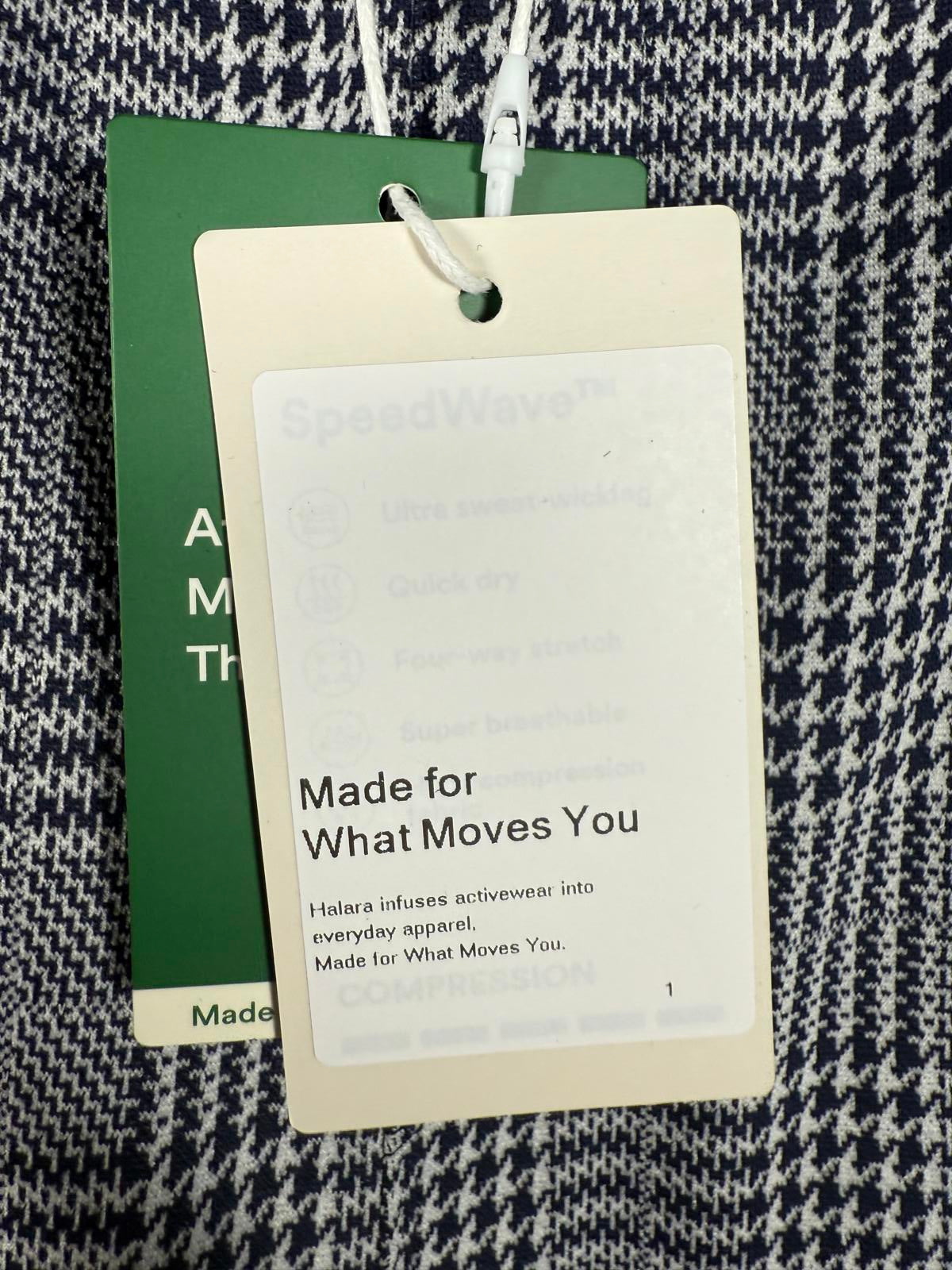 NWT Halara Flex™ High Waisted Pocket Houndstooth Plaid Skinny Work Pants Size S