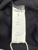 NWT HalaraDeep V Neck Long Sleeve Wrapped Tie Side Midi Casual Dress Black S