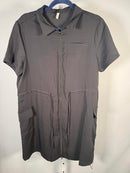 NWT Halara full Zip up Dress with Pockets Black Large