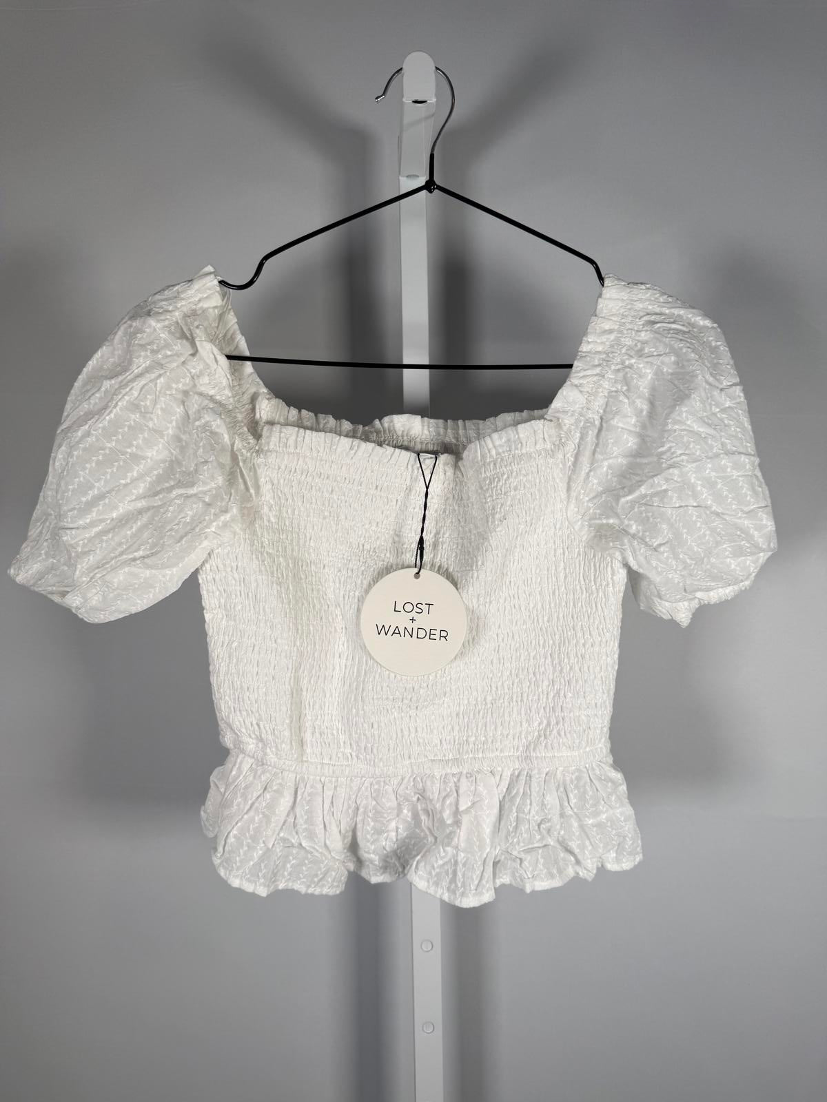 NWT Revolve Lost & Wander Coconut Vine baby doll top White Size - M