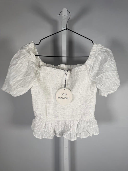 NWT Revolve Lost & Wander Coconut Vine baby doll top White Size - M