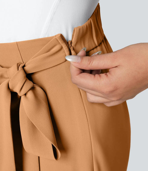 NWT Halara High Waisted Tie Side Wide Leg Work Pants Size XL