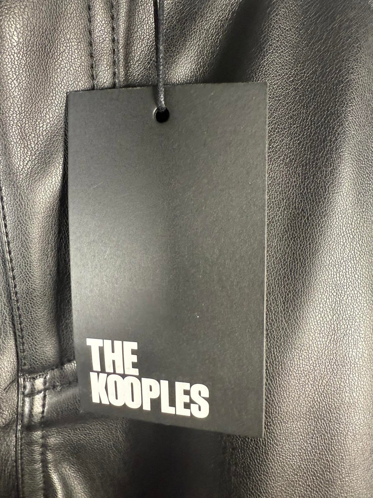NWT The Kooples Black Leather Pants Size 40