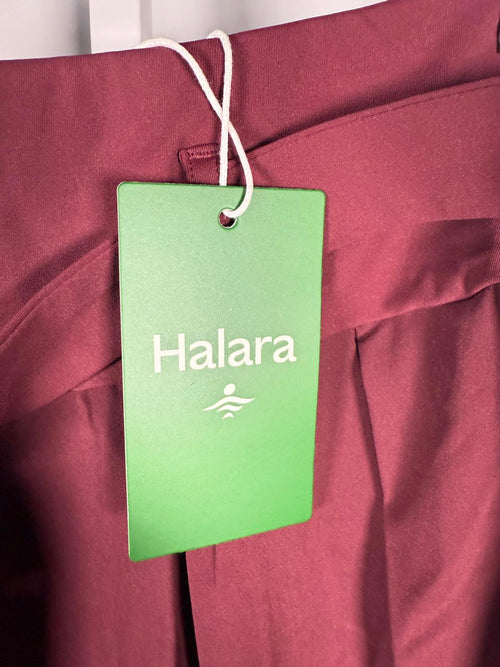 NWT Halara Breezeful Mid Rise Belted Pleated 2-in-1 Pocket Mini Skirt Amaranth M