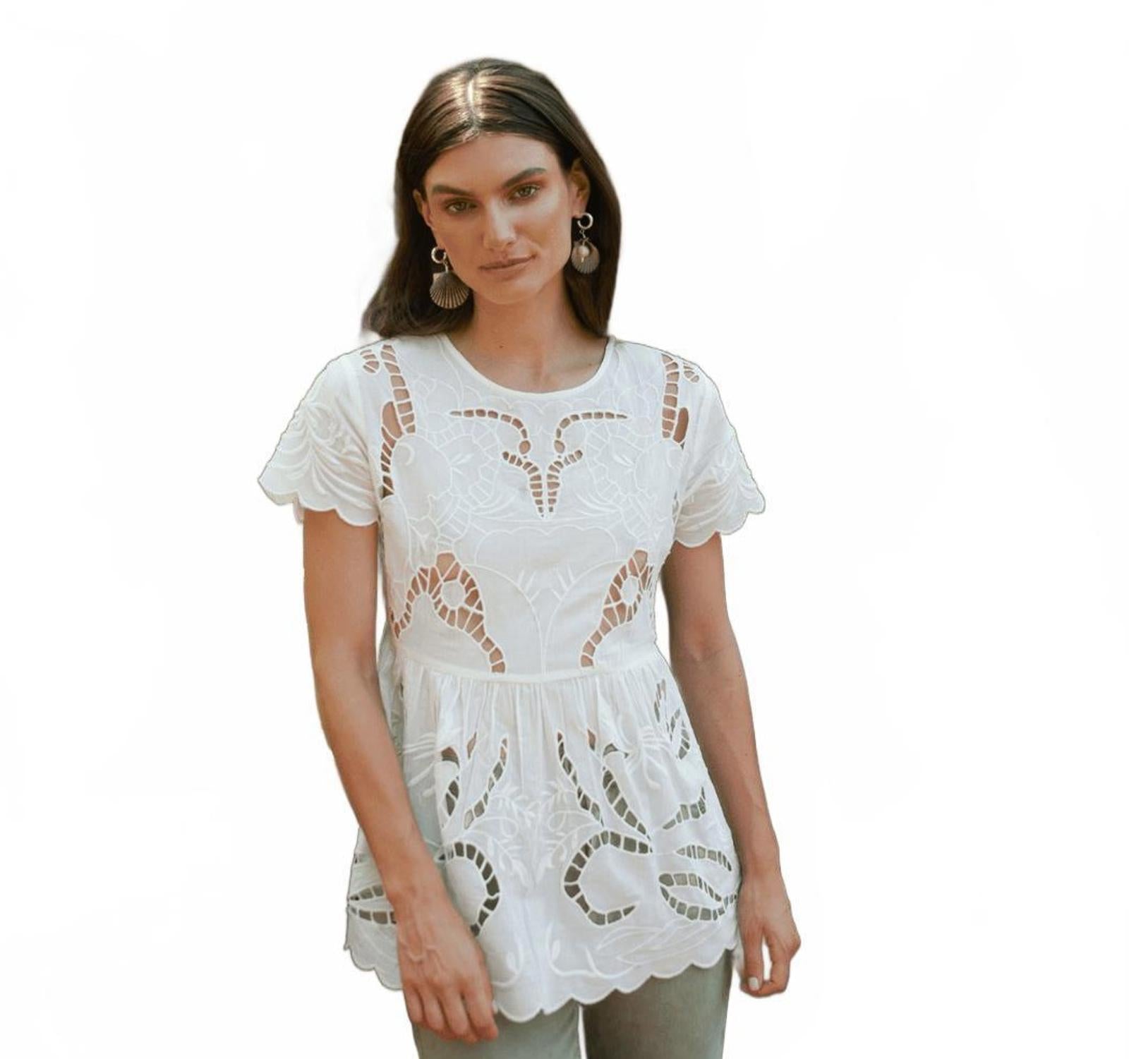 Guadalupe Chloe Blouse White - XL