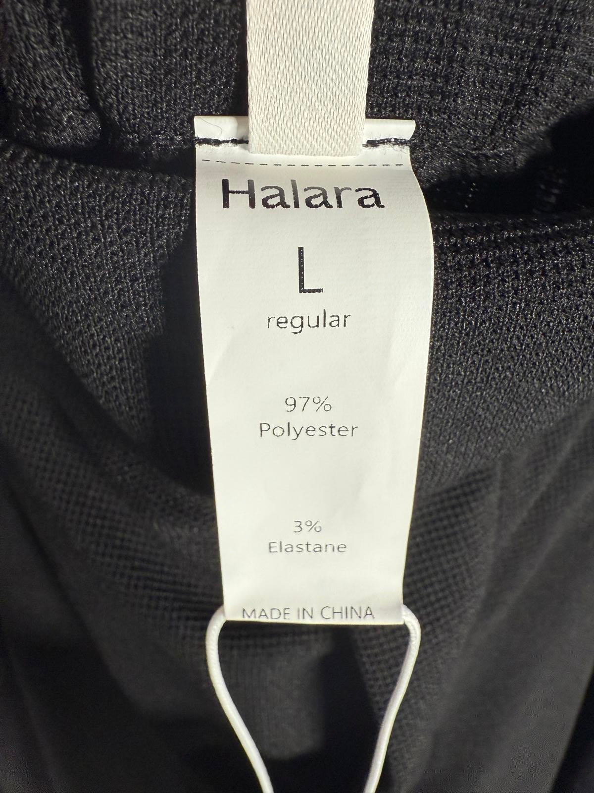 NWT Halara Flex™ High Waisted Pocket Wide Leg Waffle Work Pants Black Size L