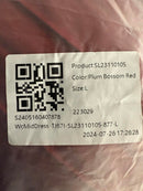 NWT Halara V Neck Lace Up Pleated Midi Dress Plum Blossom Red L