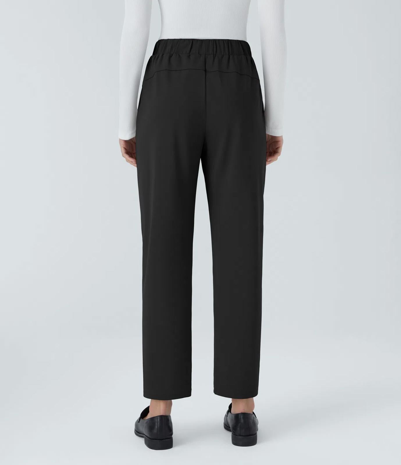 NWT HalaraFlex™ Mid Rise Drawstring Pocket Work Pants Black Large