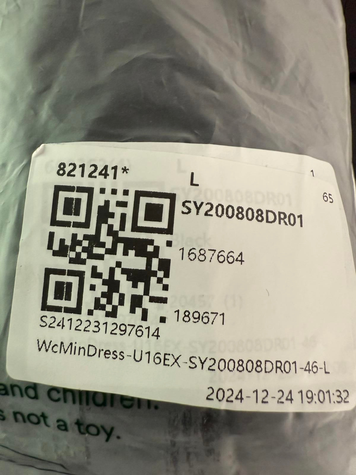 NWT Halara Deep V Neck Long Sleeve Ruffled Hem Velvet Mini Chill Dress Black L