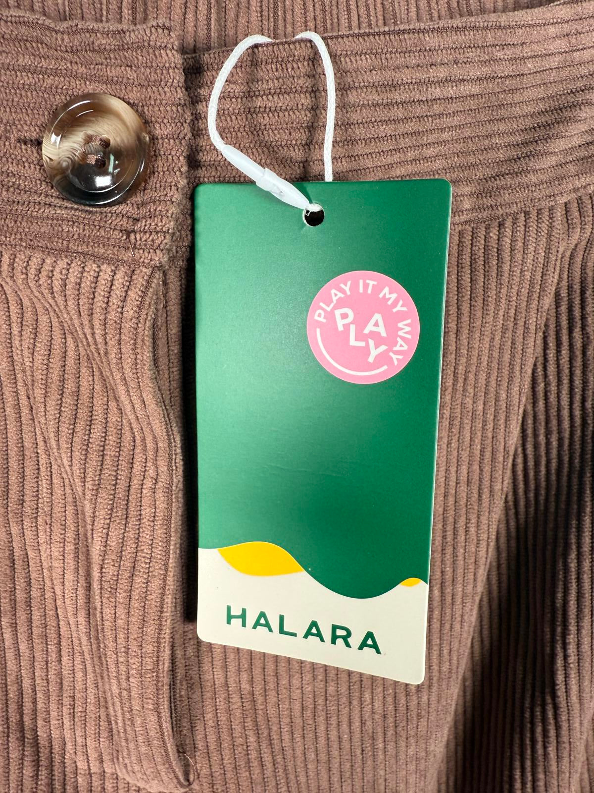 NWT Halara High Waisted Corduroy Casual Pants Cocoa Brown Size Large Tall