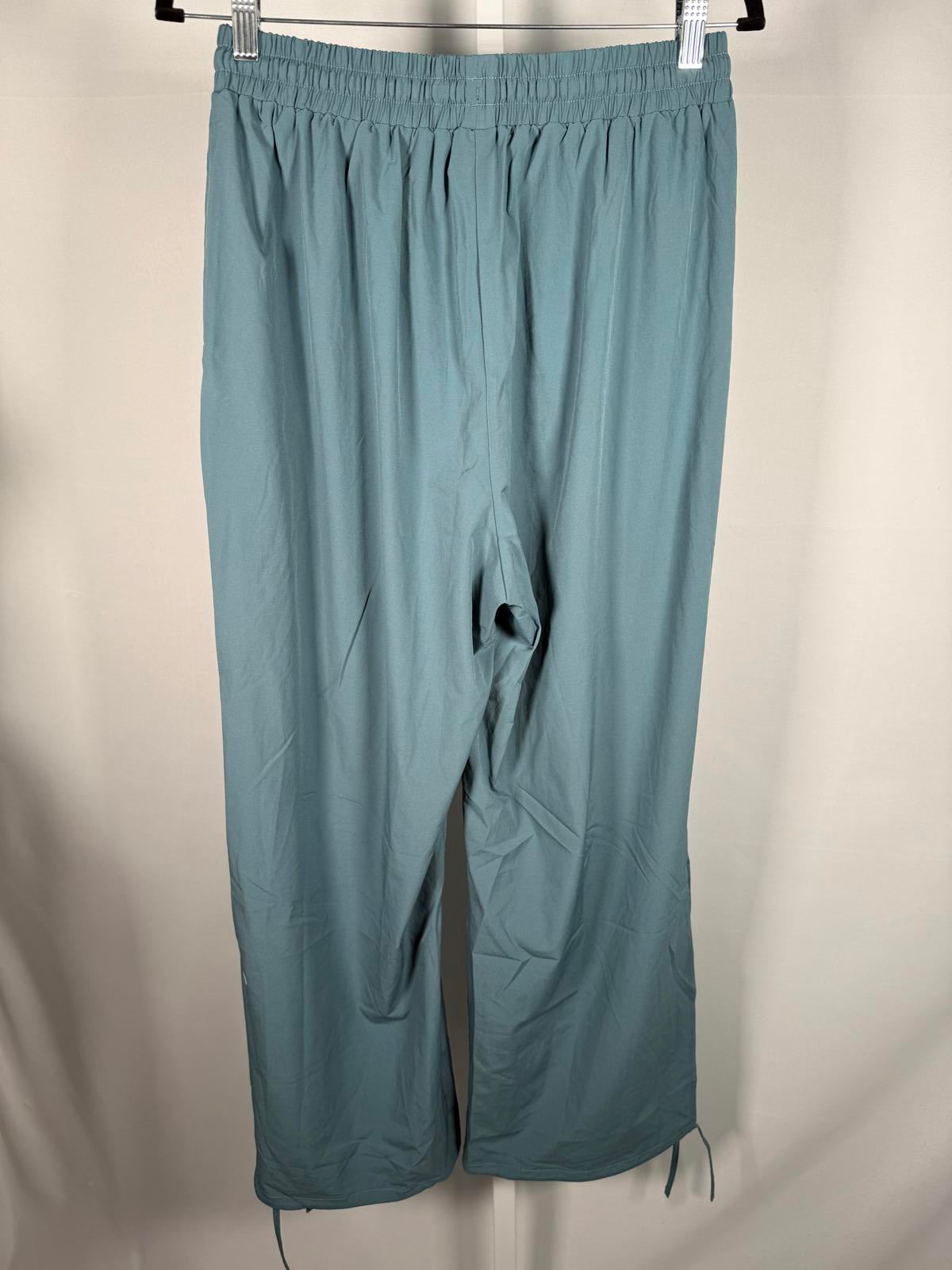 NWT Halara High Waisted Drawstring Pocket Hem Casual Joggers Mineral Blue Size L