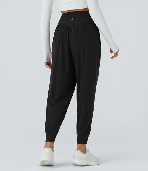 NWT Halara High Waisted Crossover Pocket Waffle Yoga Joggers Size XS